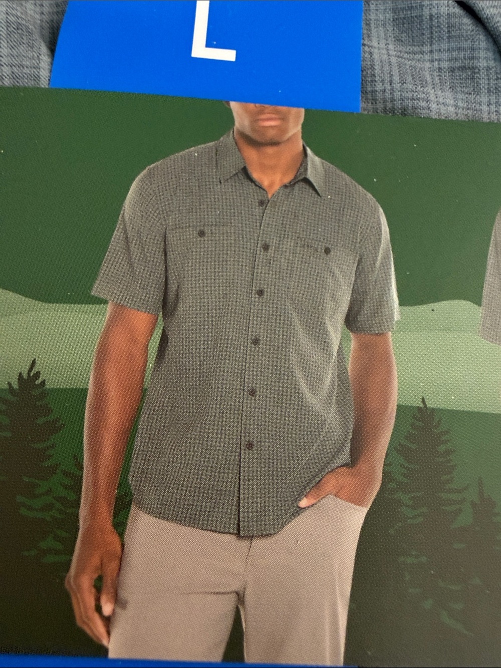 Orvis Short Sleeve Tech Shirt - Slate Blue Gray Plaid - Picture 3 of 4